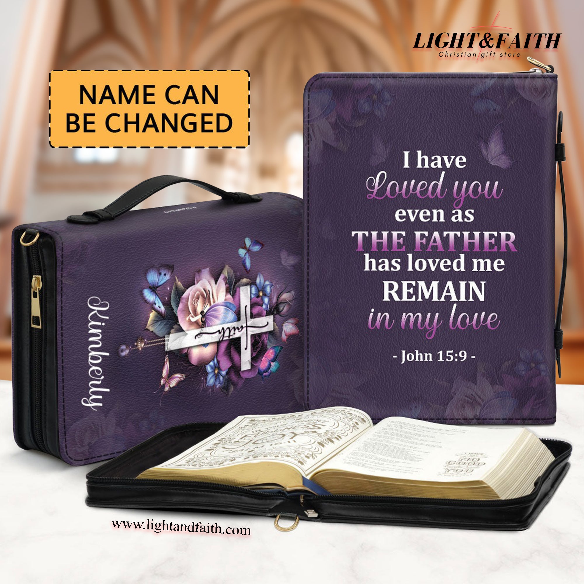 Zippered Bible Carrying Case Leather Book Cover, Personalized Bible Cover With Handle, Gift For Christian Friends